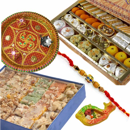 KAJU MIX-MAVA MIX each with puja thali 